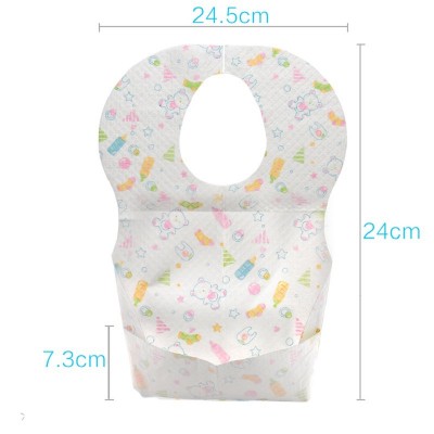 Best Choose Anti-bacteria Easily Clean Soft Roll Up Kids Bibs Adorable Children Cute Baby Paper Film Bib