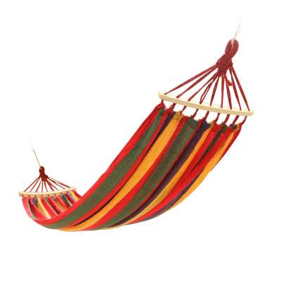 Zhejiang Hot Sell Portable Folding Parachute Camping Hammock Swings Canvas Hammock with Stick