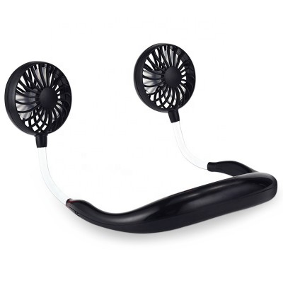 hands free portable electric usb neck fan lazy hung wearable neck fan