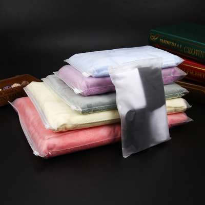 High quality Waterproof  PVC/PE  Frosted  Ziplock  Bag in scarf /sock /towel packaging