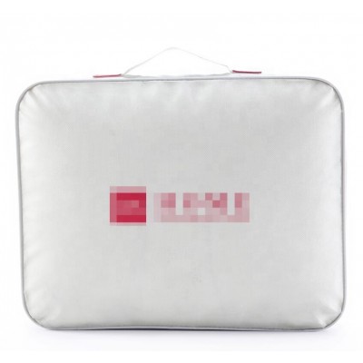 Clear PVC And Non Woven  Pillow Packaging Storage Bag With Handle