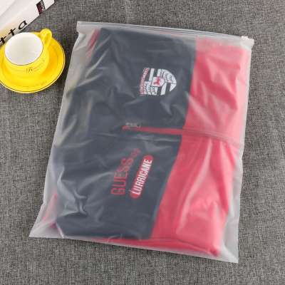 Hot sale clothes zipper Bag custom Plastic frosted  plastic package Bag